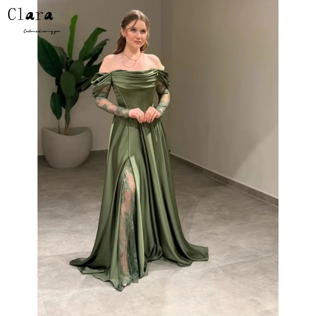 Clara Custom Lace Card Shoulder A Line Long Sleeves Women's Ball Gown Dresses Luxury Evening Dresses 2025 Luxury Party Dress
Clara Custom Lace Card Shoulder A Line Long Sleeves Women's Ball Gown Dresses Luxury Evening Dresses 2025 Luxury Party Dress