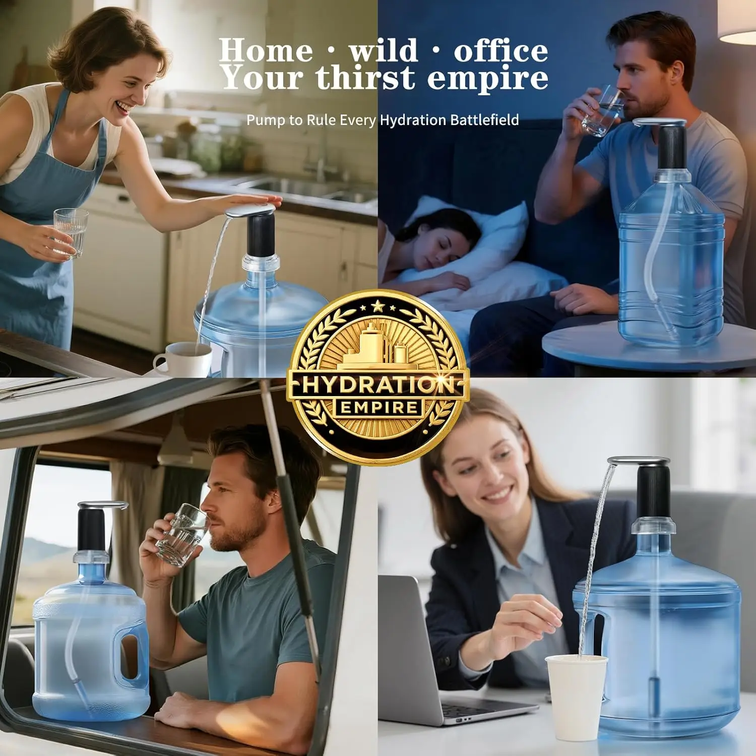 Redsack Electric Water Pump - One Touch Operation, USB Rechargeable, Fits 3-5 Gallon Bottles
Redsack Electric Water Pump - One Touch Operation, USB Rechargeable, Fits 3-5 Gallon Bottles