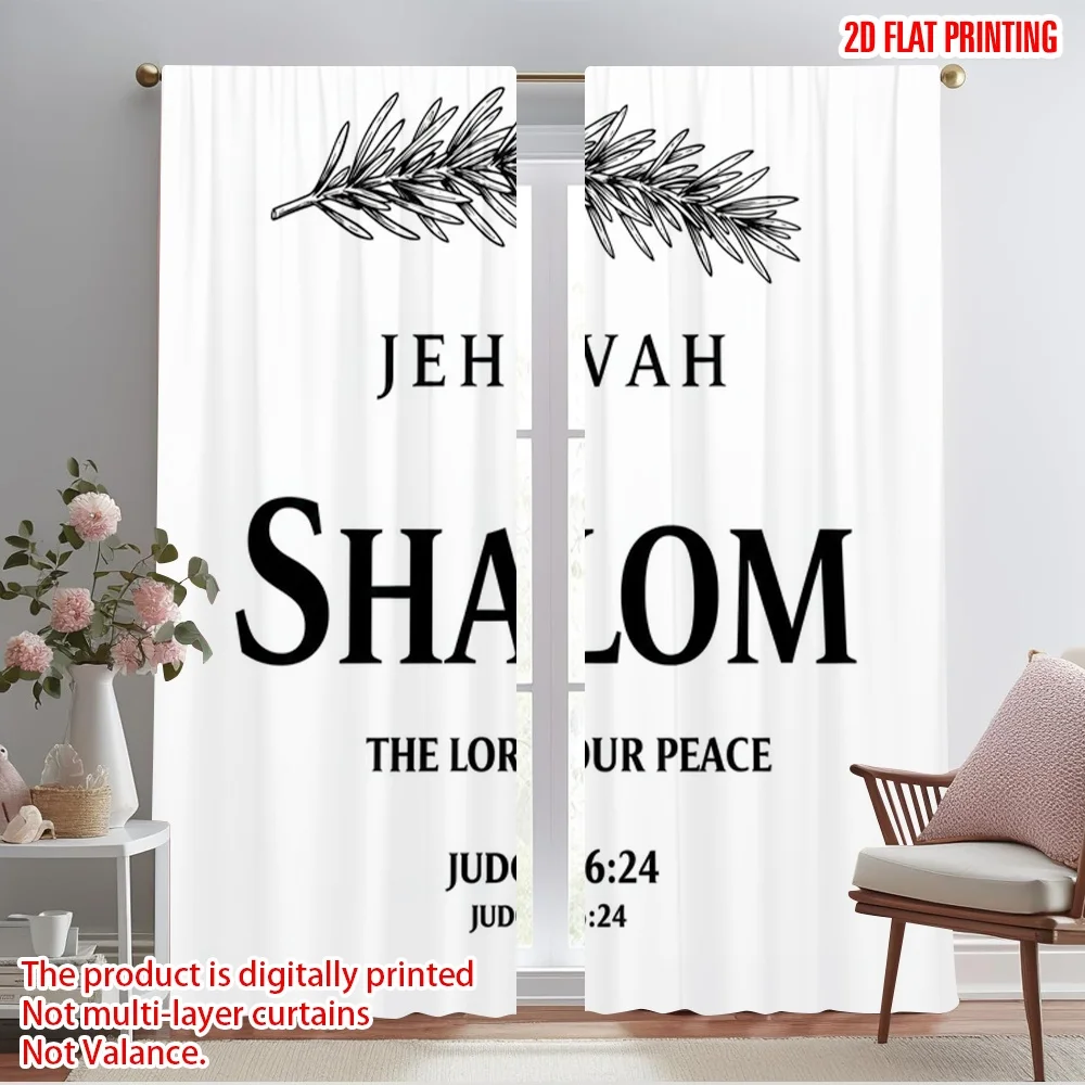 2pcs 2D flat printing Party Window Curtains Jehovah Shalom Lord Peace 100% Polyester Without Electricity Festive Wall Decor for
2pcs 2D flat printing Party Window Curtains Jehovah Shalom Lord Peace 100% Polyester Without Electricity Festive Wall Decor for
