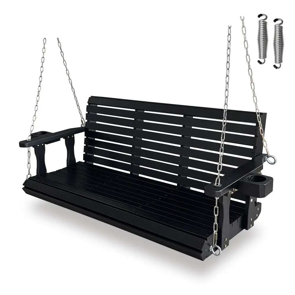 Porch Swing 3Seater, High Backrest and Deep Seat, Bench Swing with Cupholders, Hanging Chains and 7mm Springs, Heavy Duty 880 L
Porch Swing 3Seater, High Backrest and Deep Seat, Bench Swing with Cupholders, Hanging Chains and 7mm Springs, Heavy Duty 880 L