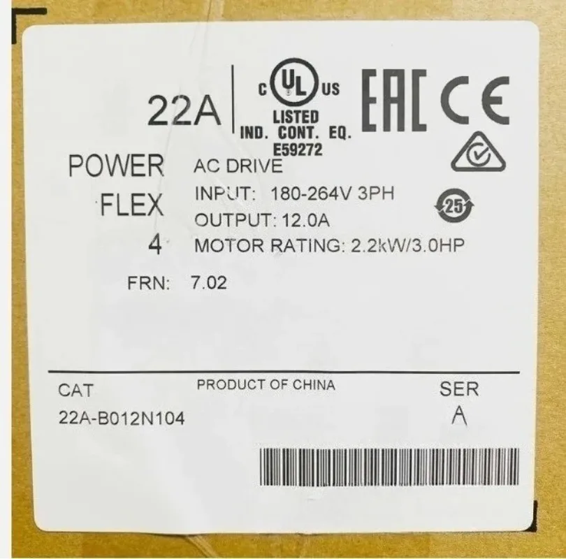 Brand New 22A-B012N104 AC Drive 2.2KW 3.0HP 22AB012N104 Fast delivery
Brand New 22A-B012N104 AC Drive 2.2KW 3.0HP 22AB012N104 Fast delivery