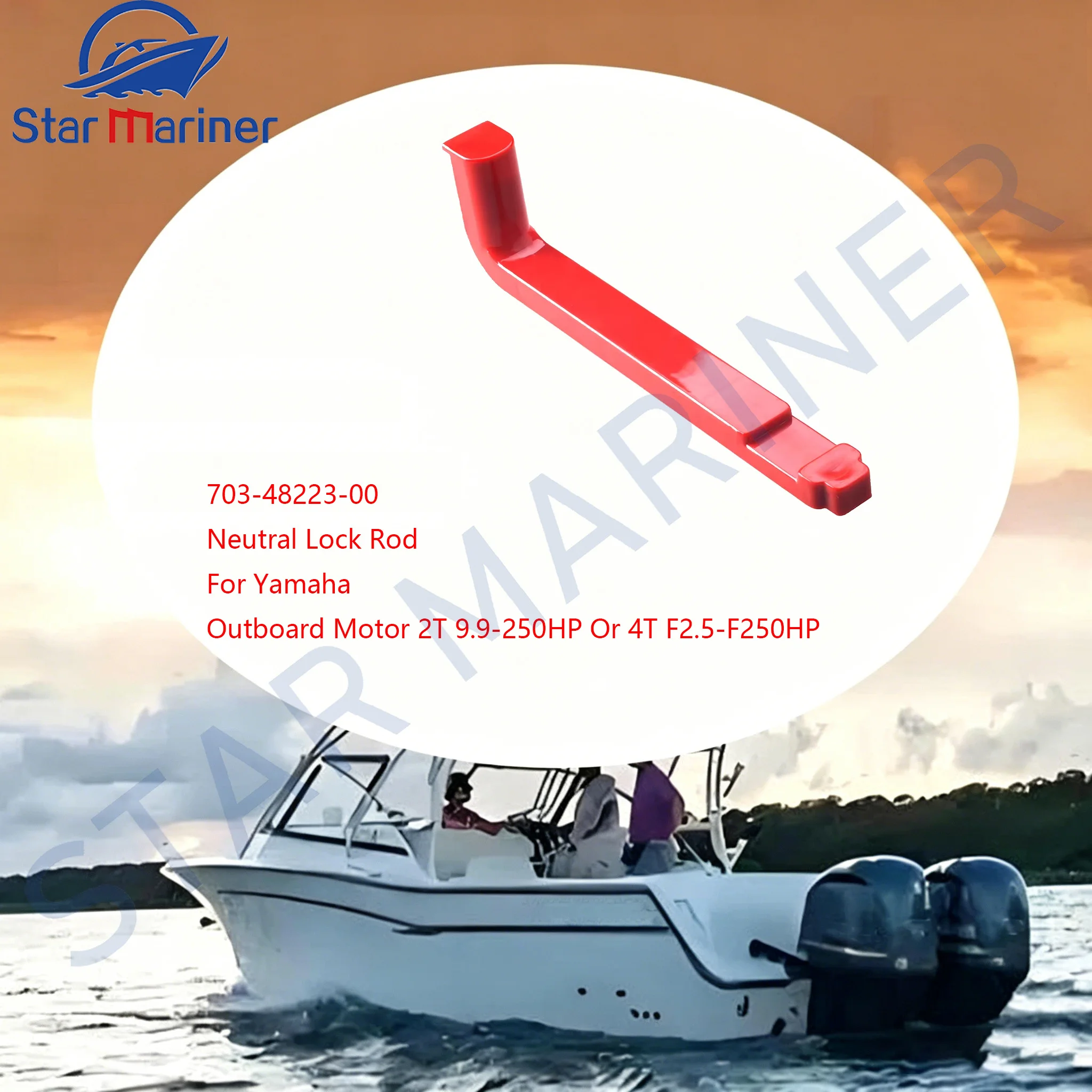 Neutral Lock Rod 703-48223-00 For Yamaha Outboard Motor 2T 9.9-250HP Or 4stroke F2.5-F250HP 703-48223 703-48223-00-00 Boat Part
Neutral Lock Rod 703-48223-00 For Yamaha Outboard Motor 2T 9.9-250HP Or 4stroke F2.5-F250HP 703-48223 703-48223-00-00 Boat Part