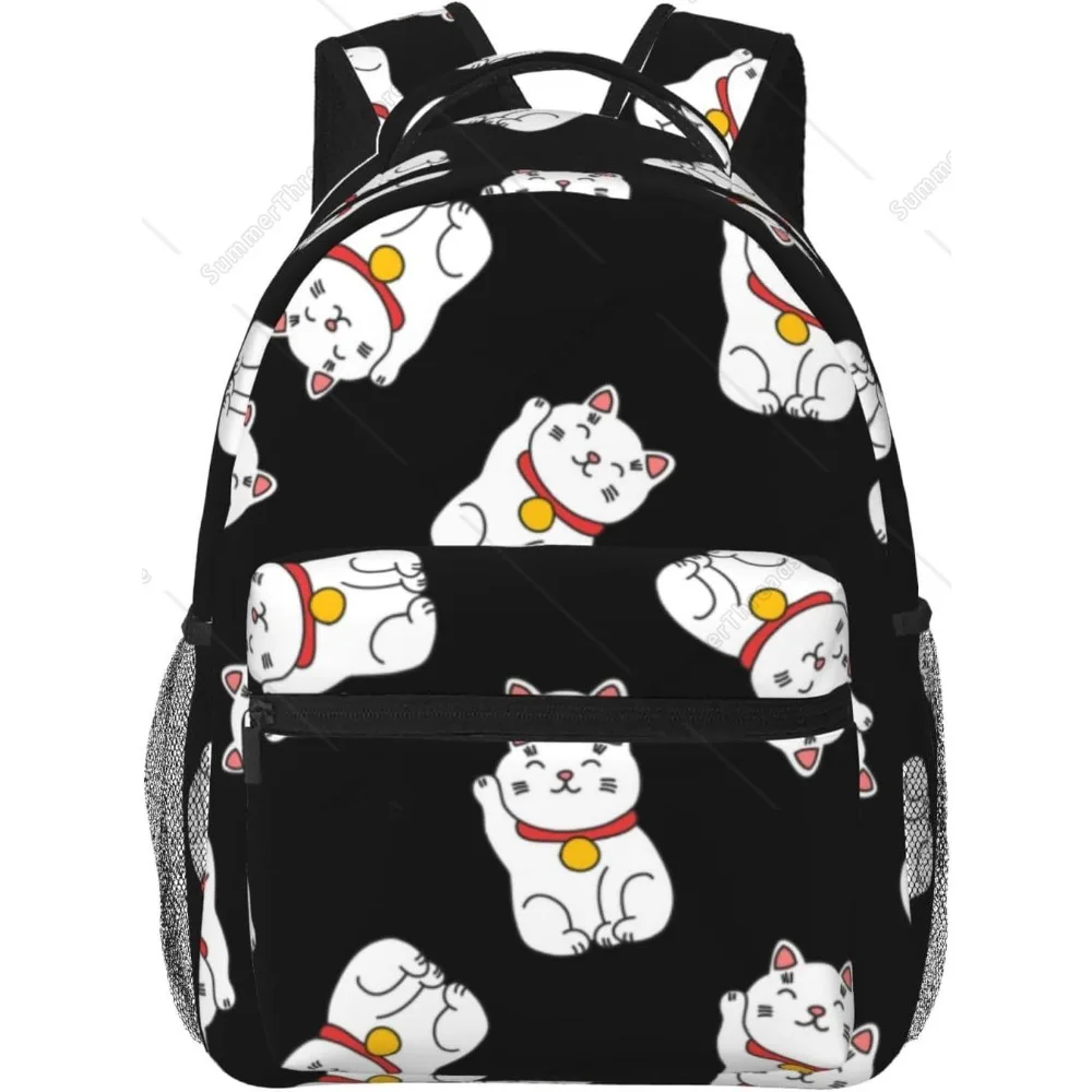 Backpack Japanese Lucky Cat Kitten Cats Black Daypack Business Laptop Backpack Outdoor Travel Bag For Men Women
Backpack Japanese Lucky Cat Kitten Cats Black Daypack Business Laptop Backpack Outdoor Travel Bag For Men Women