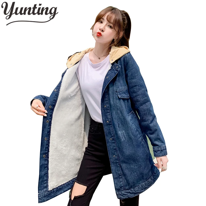 Thicken Lamb Velvet Denim Trench Coat Winter Long Women Single Breasted Designed Jeans Windbreaker
Thicken Lamb Velvet Denim Trench Coat Winter Long Women Single Breasted Designed Jeans Windbreaker