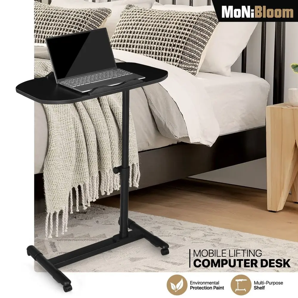 Computer Desk, Height Adjustable Standing Table, Laptop Desk Rolling SitStand With Wheels For Home, Black
Computer Desk, Height Adjustable Standing Table, Laptop Desk Rolling SitStand With Wheels For Home, Black