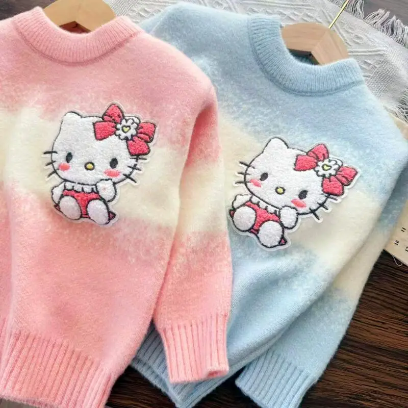 Свитер Sanrio Hello Kittys для девочек, новый милый модный свитер с принтом и круглым вырезом, утепленный осенне-зимний свитер для малышей, можно носить на улице
Свитер Sanrio Hello Kittys для девочек, новый милый модный свитер с принтом и круглым вырезом, утепленный осенне-зимний свитер для малышей, можно носить на улице