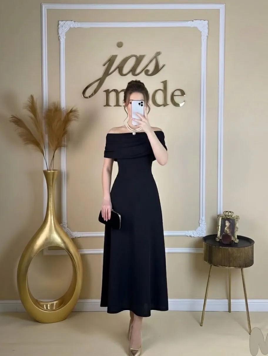 Customzied Elegant Black A-line Ankle Length Gowns Women's Off The Shoudlder Sleeveless Evening Dress Party Dress
Customzied Elegant Black A-line Ankle Length Gowns Women's Off The Shoudlder Sleeveless Evening Dress Party Dress
