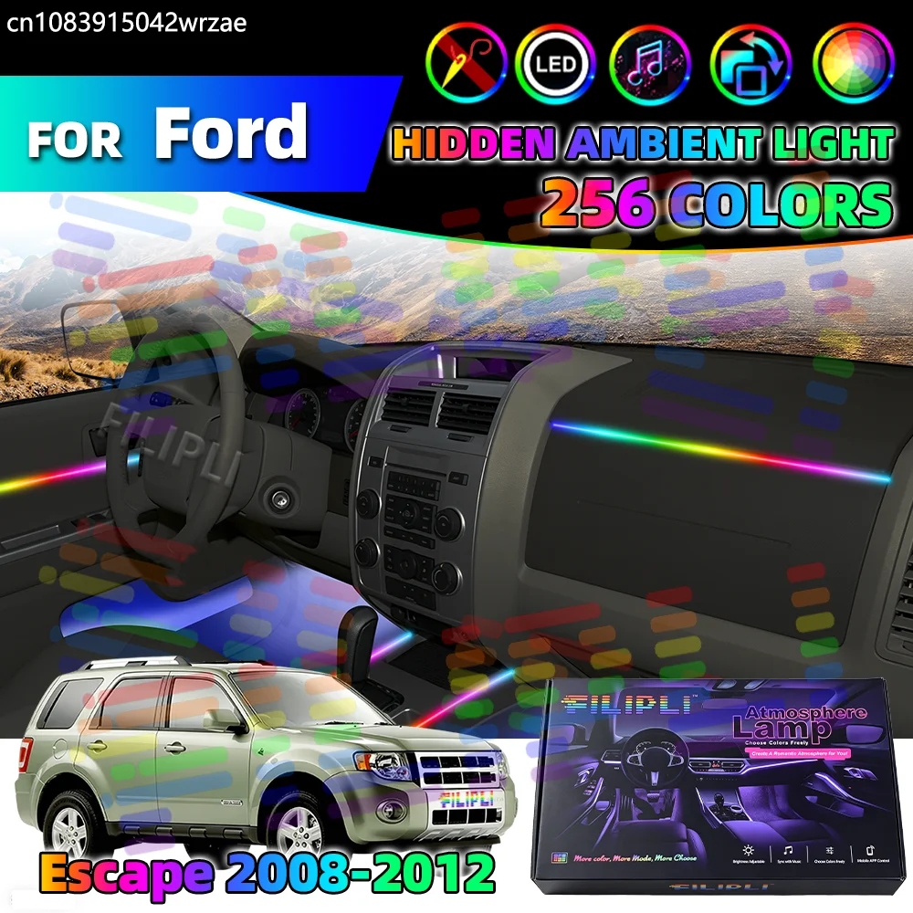 10 in 1 For Ford Escape 2008-2012 Years Car Interior Ambient Lights Strips Breathing Lighting Kit App Control Auto LED strips
10 in 1 For Ford Escape 2008-2012 Years Car Interior Ambient Lights Strips Breathing Lighting Kit App Control Auto LED strips