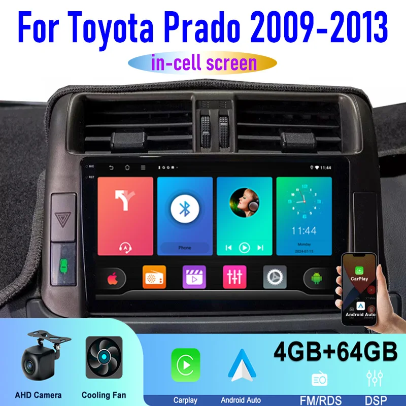 9" For Toyota Prado 2009-2013 Car Stereo Radio Wireless Carplay Android 13 Auto Head Unit GPS WIFI Navi 4-64GB Multimedia Player
9" For Toyota Prado 2009-2013 Car Stereo Radio Wireless Carplay Android 13 Auto Head Unit GPS WIFI Navi 4-64GB Multimedia Player