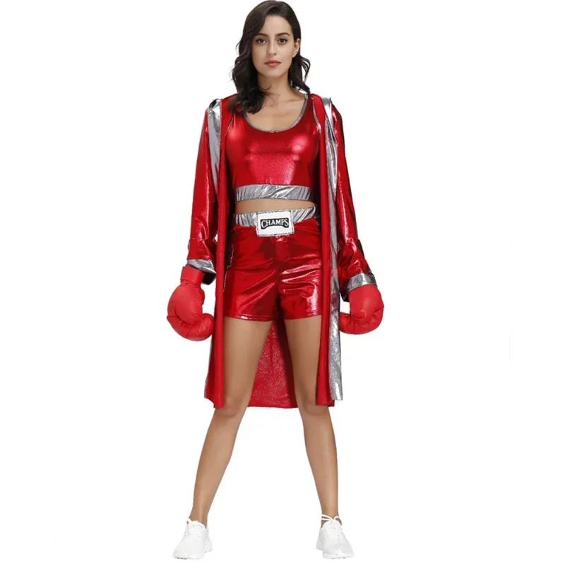 Men Women Cosplay Costume Boxing Robe with Shorts and Tops Adult Hooded Cloak Robe Uniform Couple Boxer Performance Costume
Men Women Cosplay Costume Boxing Robe with Shorts and Tops Adult Hooded Cloak Robe Uniform Couple Boxer Performance Costume