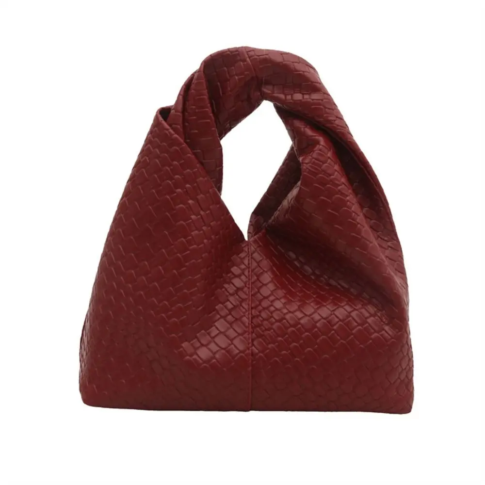 Portable Pu Weave Bag Red Black Pu Leather Handbag Tote Bag Fashionable Crescent Bag Outdoor
Portable Pu Weave Bag Red Black Pu Leather Handbag Tote Bag Fashionable Crescent Bag Outdoor