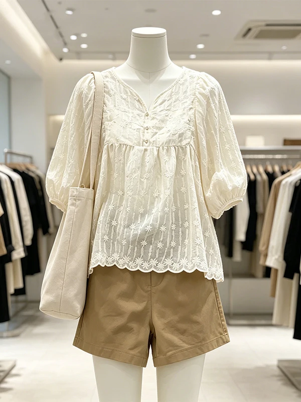 Summer Thin Floral Casual Shirt Half Sleeve High Waist Short Pants Set plus Size Women's Fashion Ensemble Korean Style V-Neck
Summer Thin Floral Casual Shirt Half Sleeve High Waist Short Pants Set plus Size Women's Fashion Ensemble Korean Style V-Neck
