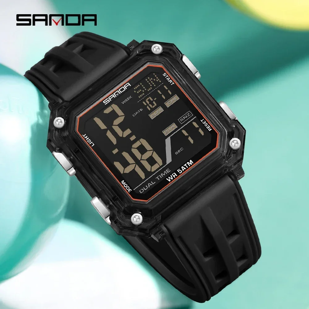 SANDA 6373 Fashion Electron Analog Watch for Men Women Square Dial Count Down Timer Waterproof Watch LED Luminous Digital 2026
SANDA 6373 Fashion Electron Analog Watch for Men Women Square Dial Count Down Timer Waterproof Watch LED Luminous Digital 2026