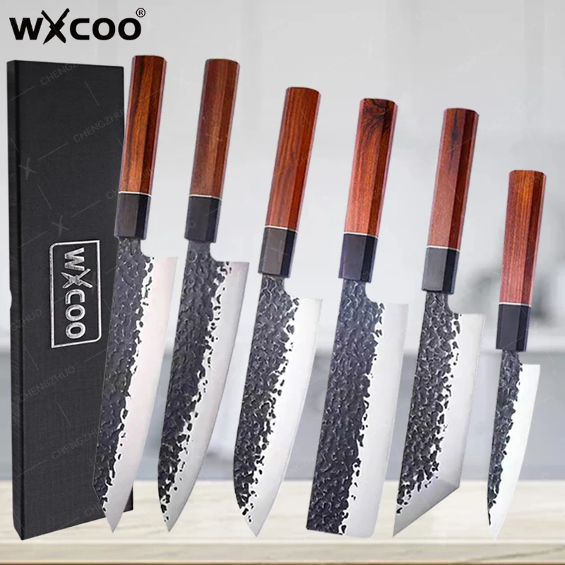 Solid Wood Meat Cleaver Hand Forged Professional Kitchen Knife Japanese Santoku Knives Professional Chef Knife with Gift Box
Solid Wood Meat Cleaver Hand Forged Professional Kitchen Knife Japanese Santoku Knives Professional Chef Knife with Gift Box