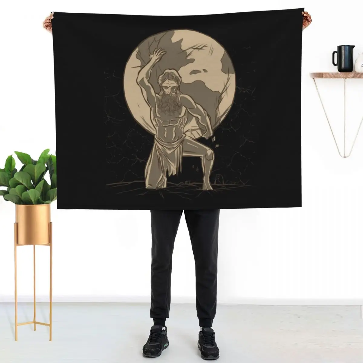 Atlas Greek god. Throw Blanket Stain Resistant Cozy Warm Blanket
Atlas Greek god. Throw Blanket Stain Resistant Cozy Warm Blanket