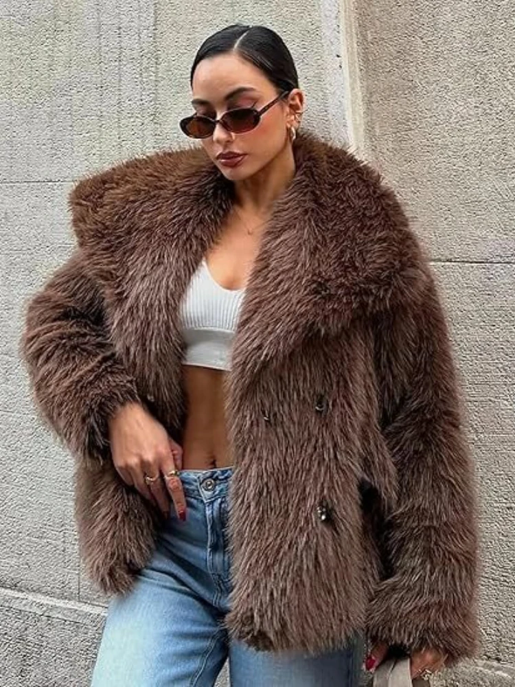 Autumn Winter New Women Faux Fur Jackets White Short Furry Coat Elegant Fluffy Top Turn Down Collar Warm Casual Office Lady
Autumn Winter New Women Faux Fur Jackets White Short Furry Coat Elegant Fluffy Top Turn Down Collar Warm Casual Office Lady