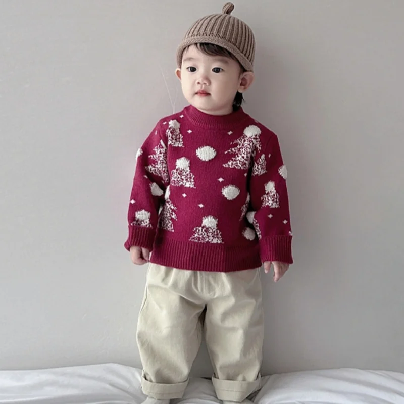 Boys' Sweater Autumn/Winter 2024 Thickened New Children's Baby Cotton Flower Knitted Warm Christmas Gift
Boys' Sweater Autumn/Winter 2024 Thickened New Children's Baby Cotton Flower Knitted Warm Christmas Gift