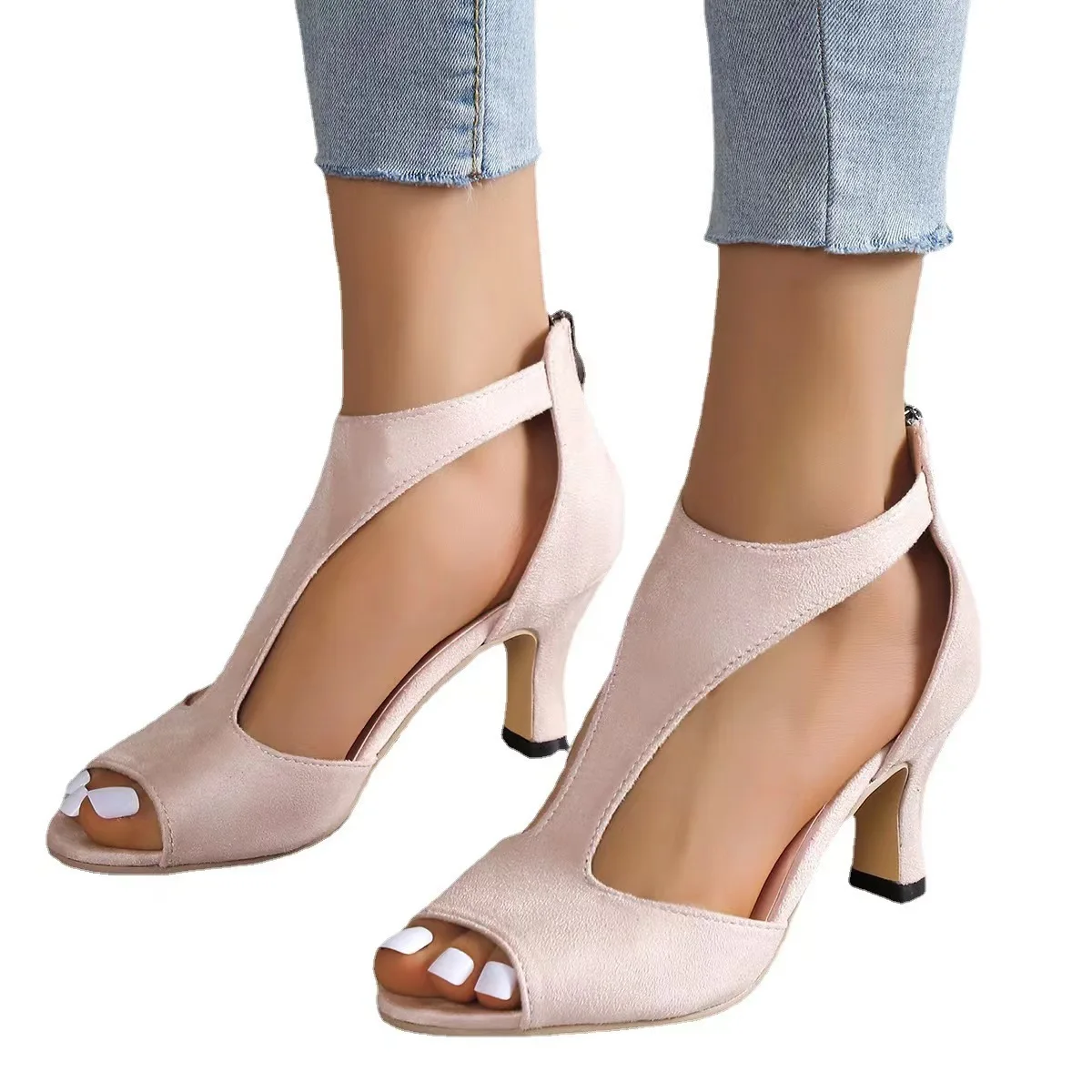 New Fashion Summer Black Pink Leather Fish Mouth Sandals Women's Back Sexy Solid Color Comfortable High Heel Single Shoes Women
New Fashion Summer Black Pink Leather Fish Mouth Sandals Women's Back Sexy Solid Color Comfortable High Heel Single Shoes Women