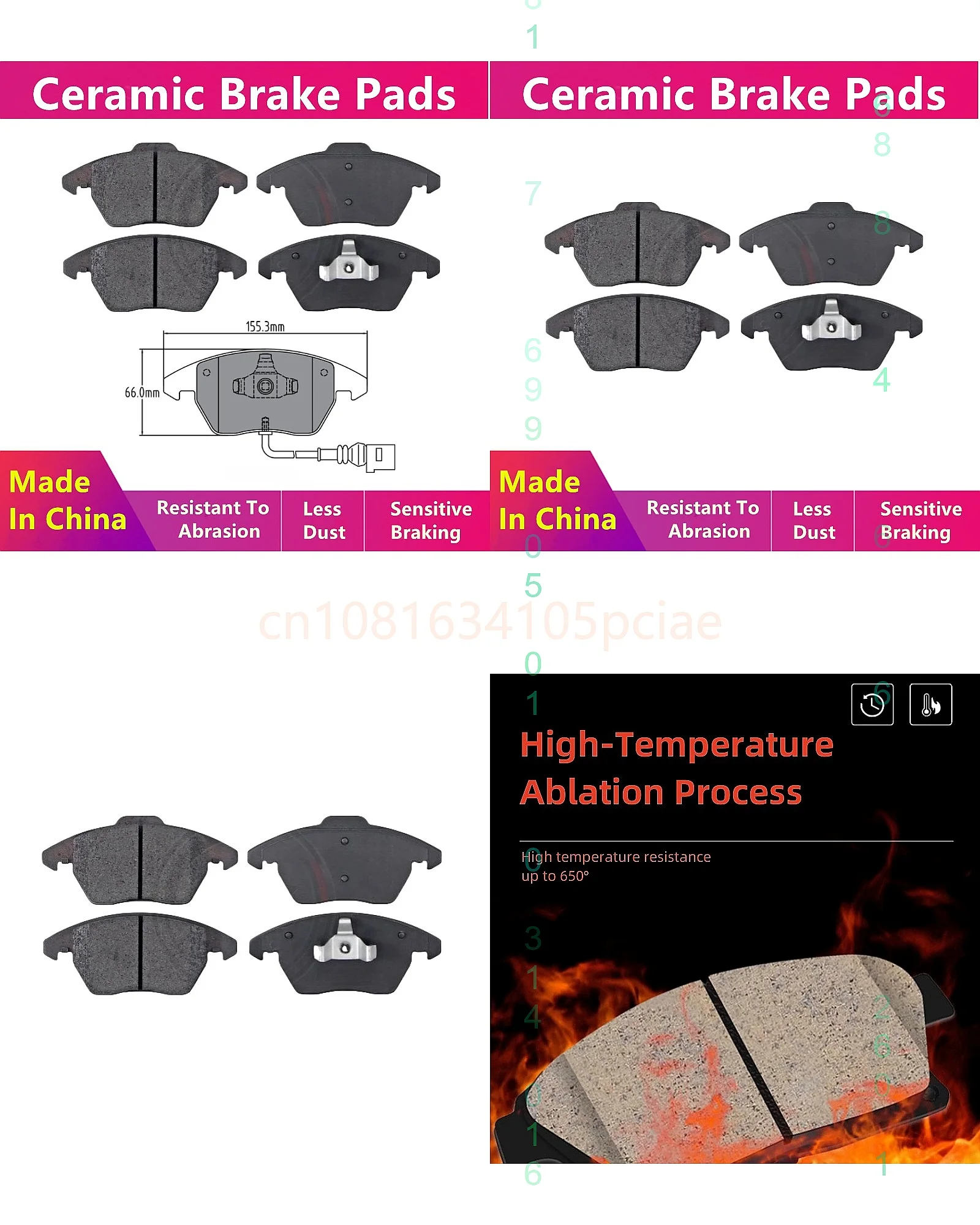 For Volkswagen Beetle Jetta Caddy Magotan Front Brake Pad 5K0698151A D1107
For Volkswagen Beetle Jetta Caddy Magotan Front Brake Pad 5K0698151A D1107