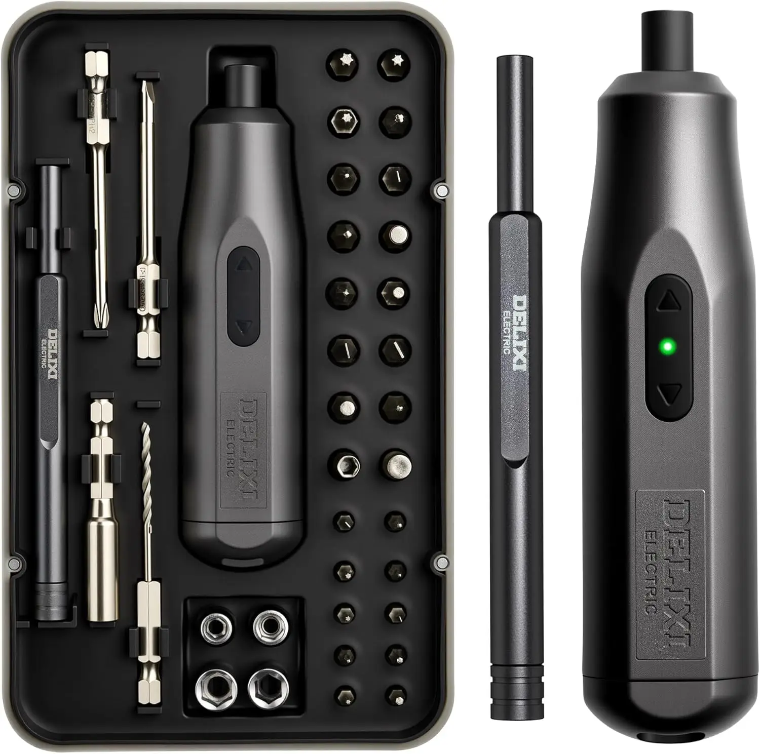 36-in-1 Rechargeable Screwdriver Kit with Socket, Extension Rod, 2N.m Torque & LED Light for DIY and Furniture
36-in-1 Rechargeable Screwdriver Kit with Socket, Extension Rod, 2N.m Torque & LED Light for DIY and Furniture