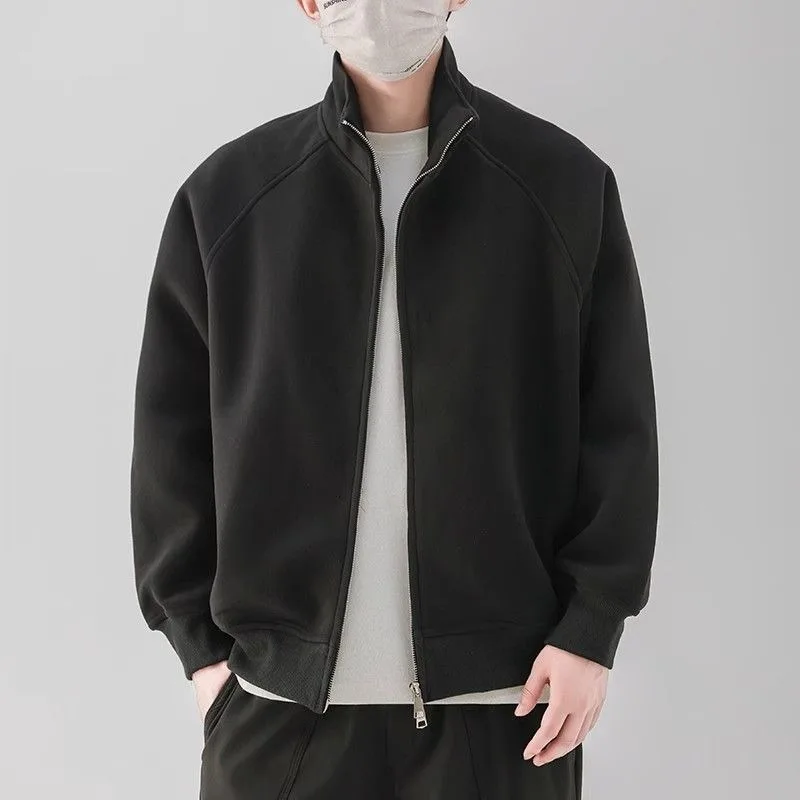 Solid Color Stand Collar Zipper New Sports Men's Loose Casual Versatile Jacket Cardigan Sweater
Solid Color Stand Collar Zipper New Sports Men's Loose Casual Versatile Jacket Cardigan Sweater