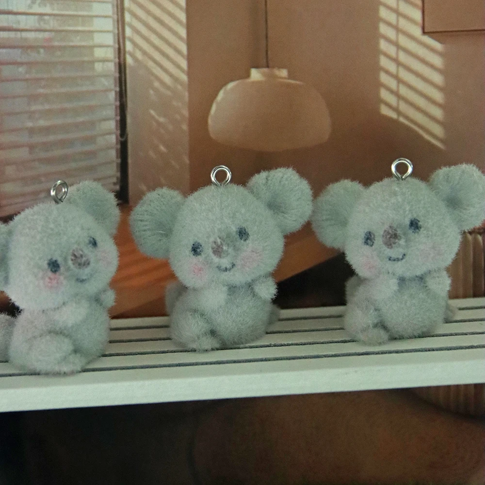 30pcs Kawaii 3D Flocking Resin Charms Lovely Miniature Animal Koala Pendant For Keychains Backpack chains Diy Jewelry Make
30pcs Kawaii 3D Flocking Resin Charms Lovely Miniature Animal Koala Pendant For Keychains Backpack chains Diy Jewelry Make