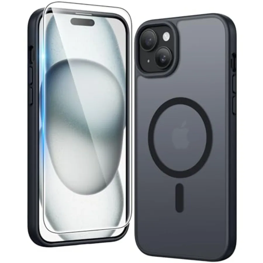 for iPhone 15 Case Matte: iPhone 14/13 Case Magnetic Phone Cases with Screen Protector Compatible with Magsafe Slim Anti Yellow
for iPhone 15 Case Matte: iPhone 14/13 Case Magnetic Phone Cases with Screen Protector Compatible with Magsafe Slim Anti Yellow