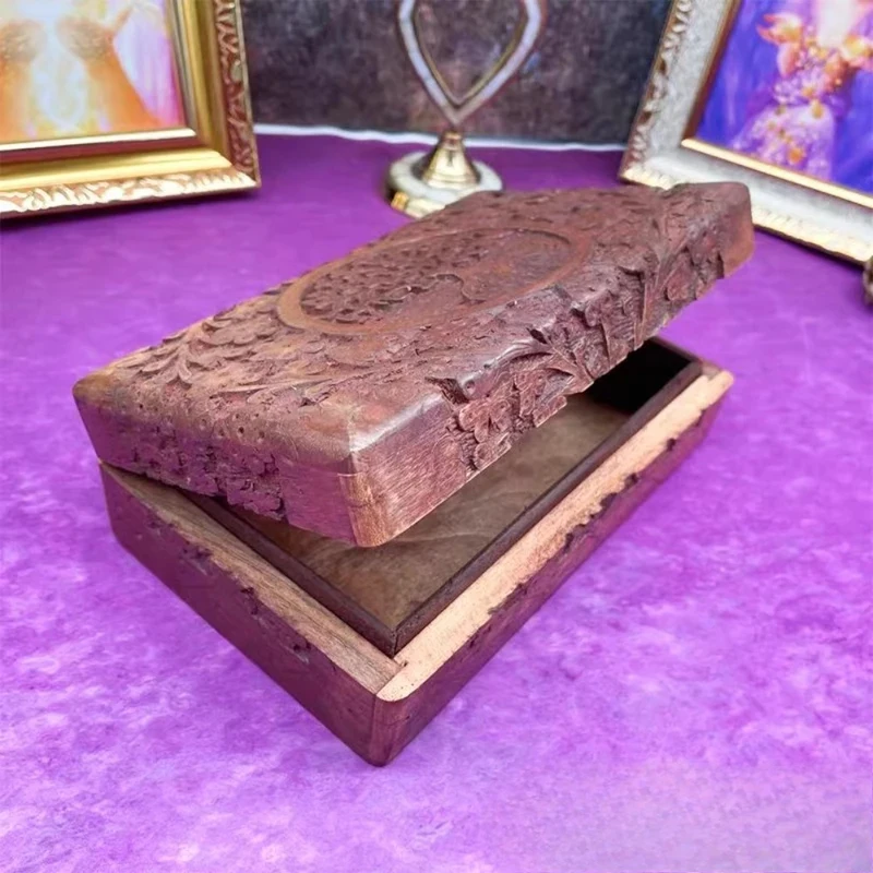 Tree Of Life Jewelry Box Wooden Carving Pattern India Imported Retro Decorative Ornament
Tree Of Life Jewelry Box Wooden Carving Pattern India Imported Retro Decorative Ornament