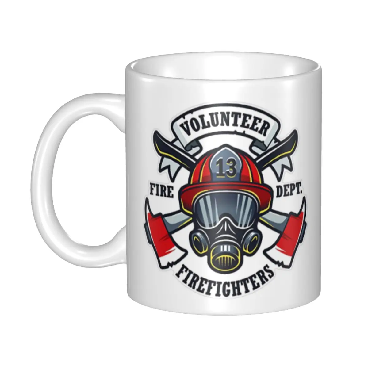 Fire Rescue Firefighter Coffee Mug DIY Customized Ceramic Milk Tea Mug Cup