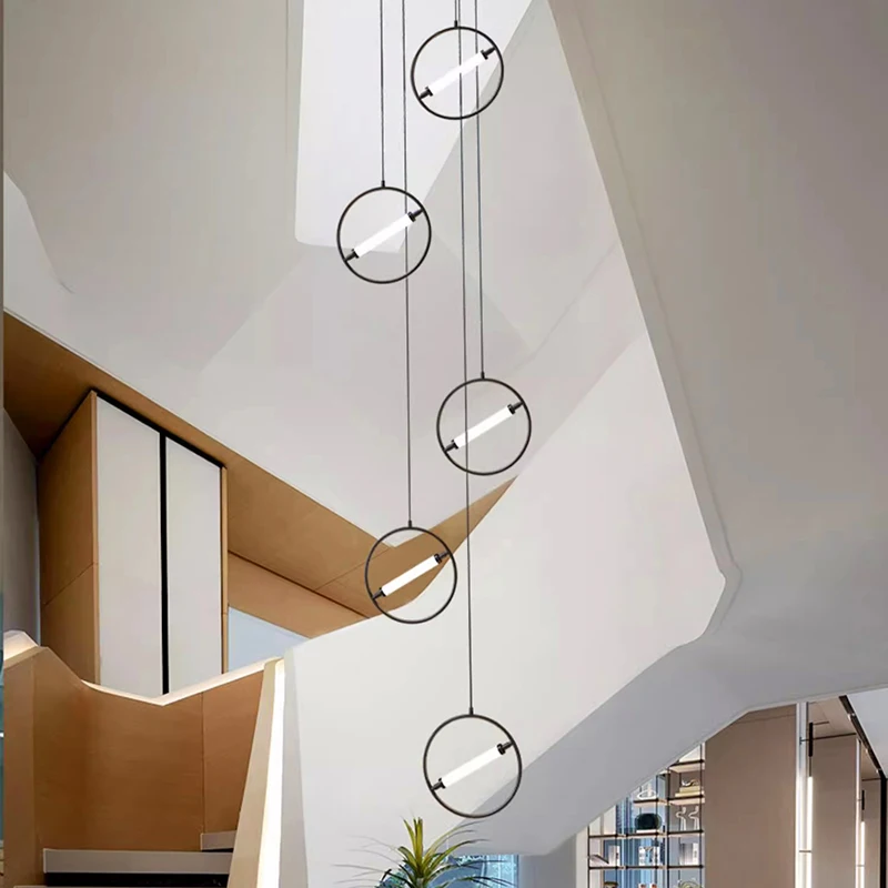 Nordic Home Decoration Circular Pendant Llamps Suitable for Staircase Attic Villa Chandelier Indoor Lighting Hanging Fixture
Nordic Home Decoration Circular Pendant Llamps Suitable for Staircase Attic Villa Chandelier Indoor Lighting Hanging Fixture
