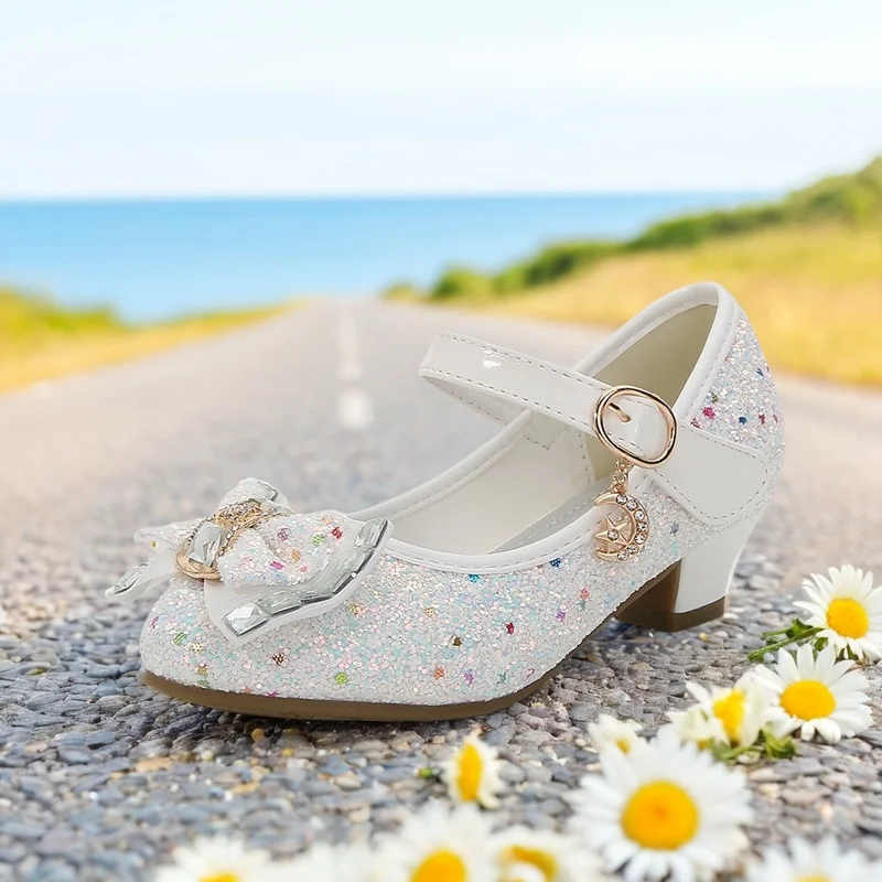 Girls Golden Shoes For Children Princess Butterfly Flower Pearl Glitter Casual Leather Kids Shoes Purple Pink White High Heel
Girls Golden Shoes For Children Princess Butterfly Flower Pearl Glitter Casual Leather Kids Shoes Purple Pink White High Heel