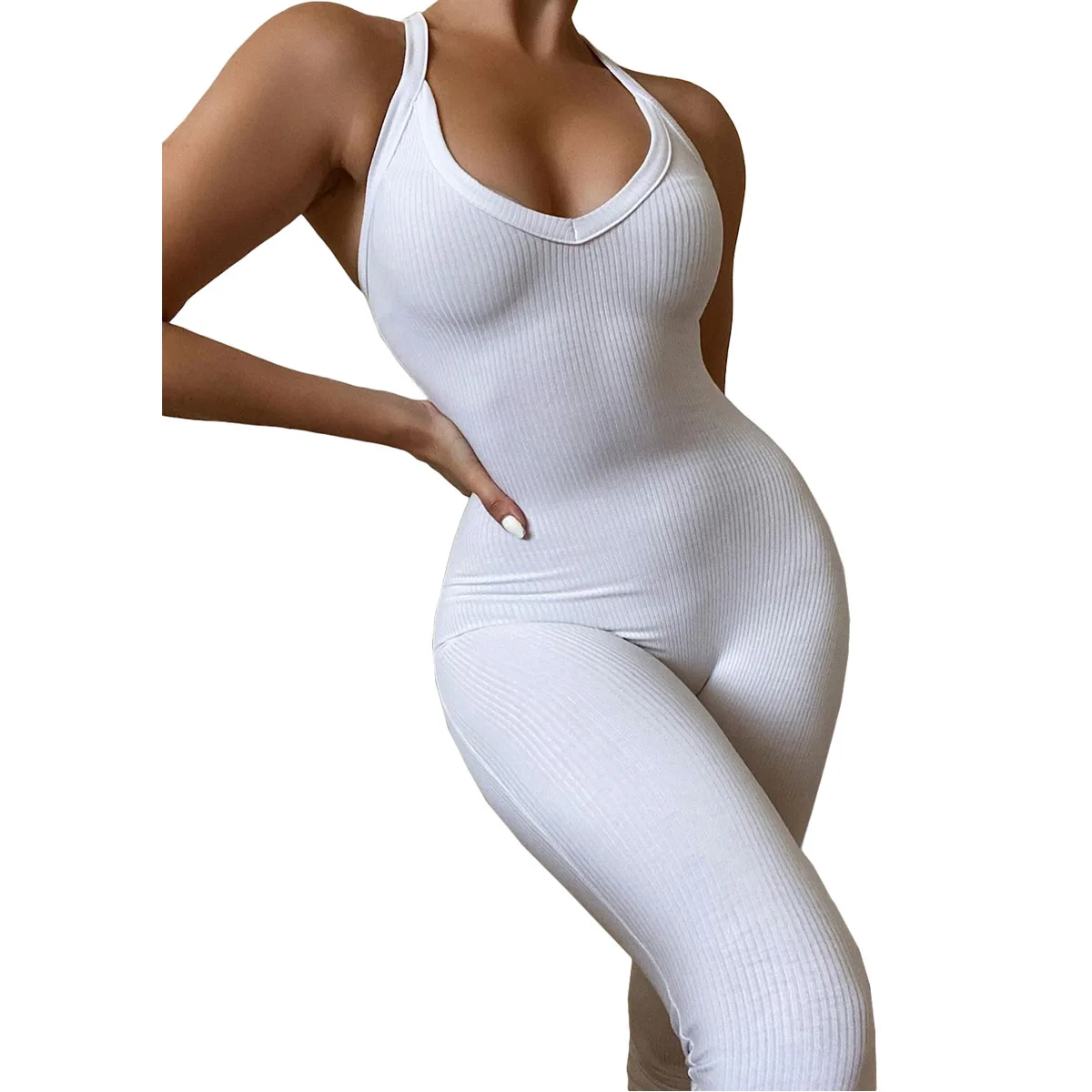 Long Solid Color High Elastic Pit Strip Fabric Casual Suspender Jumpsuit 2026 Spring And Summer New Temperament Women's High Str
Long Solid Color High Elastic Pit Strip Fabric Casual Suspender Jumpsuit 2026 Spring And Summer New Temperament Women's High Str
