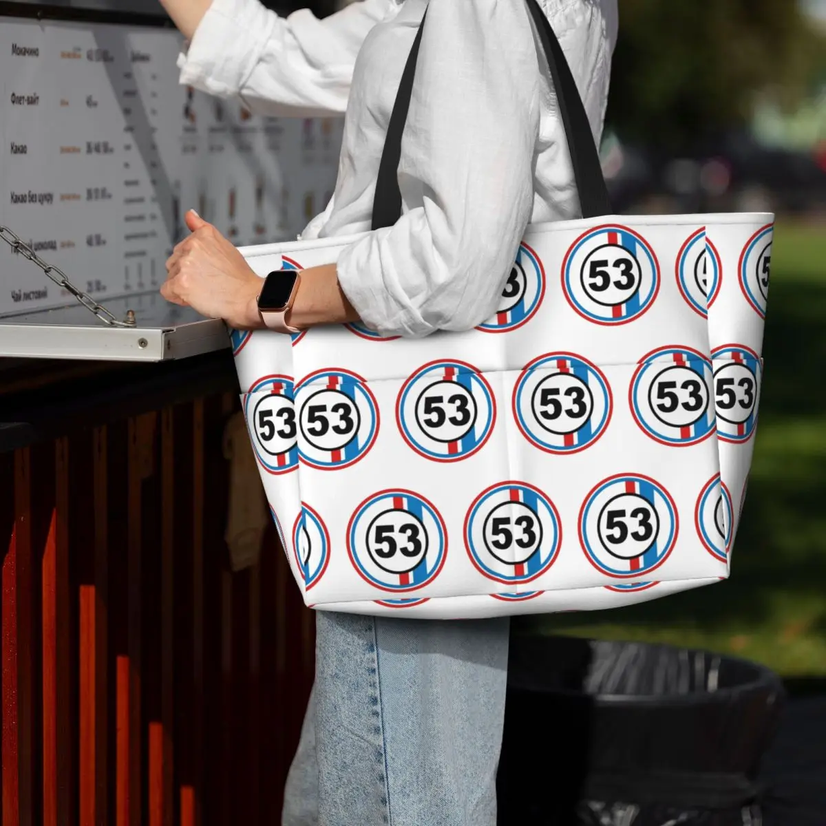 Herbie Cnumber 53 The Love Bug No Beach Tote Bag Sport Gym Yoga Duffle Large Tote Bag Women Travel Bag Fitness bag
Herbie Cnumber 53 The Love Bug No Beach Tote Bag Sport Gym Yoga Duffle Large Tote Bag Women Travel Bag Fitness bag