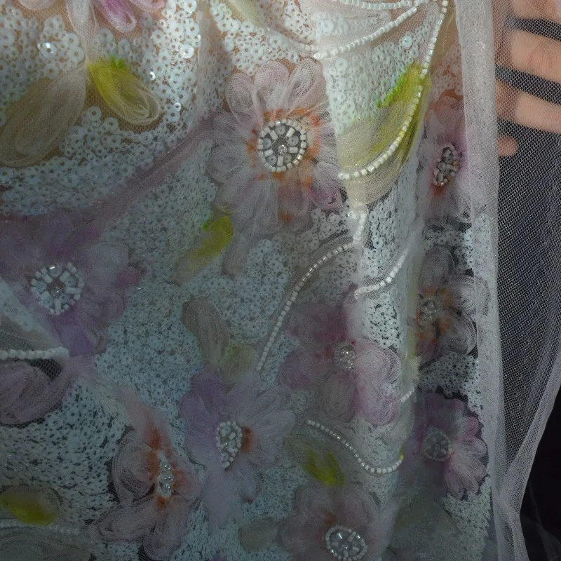 Beading Sequin Tube Bead Embroidery Fabric for Flower Dress Childrens Clothing Design Cloth Diy By The Meter Sewing Material
Beading Sequin Tube Bead Embroidery Fabric for Flower Dress Childrens Clothing Design Cloth Diy By The Meter Sewing Material