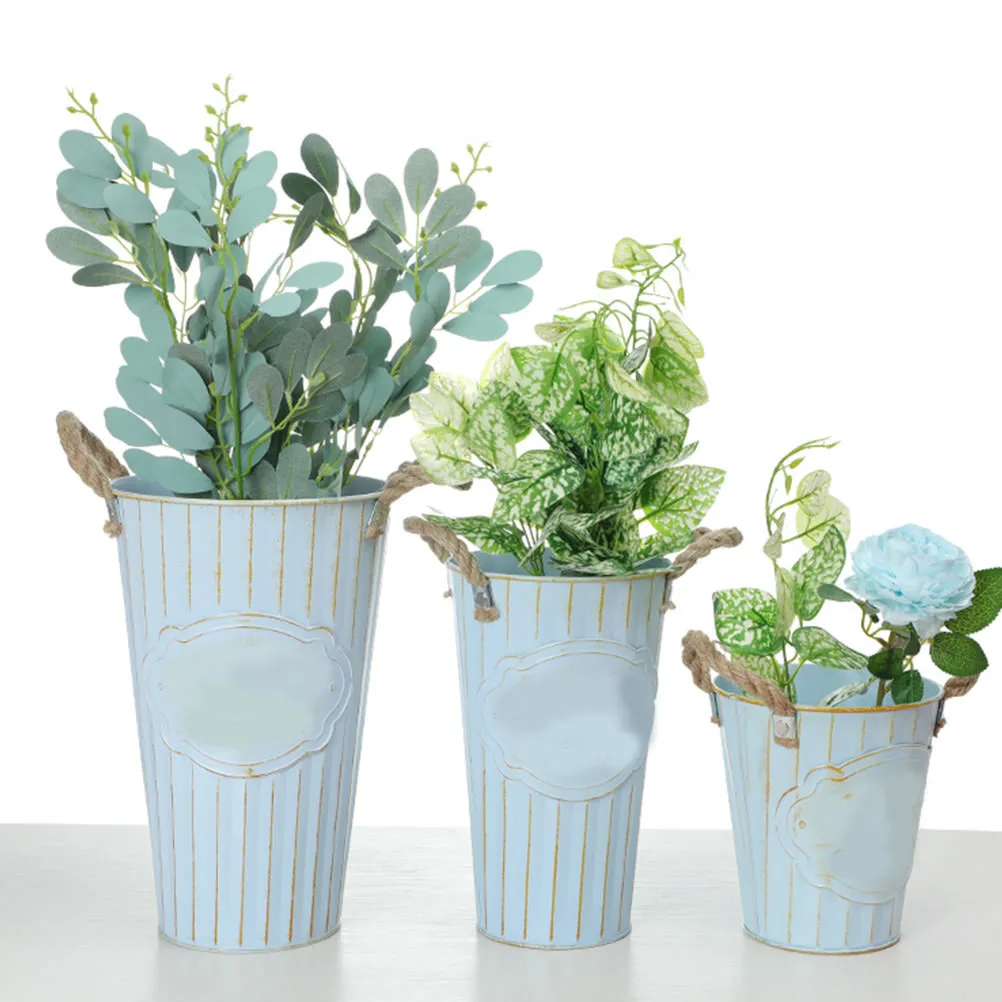 40Cm Retro Blue Iron Flower Bucket Durable Home Decor Desktop Vintage Bucket Dried Flowers Rope Design Creative Ornament Gift
40Cm Retro Blue Iron Flower Bucket Durable Home Decor Desktop Vintage Bucket Dried Flowers Rope Design Creative Ornament Gift