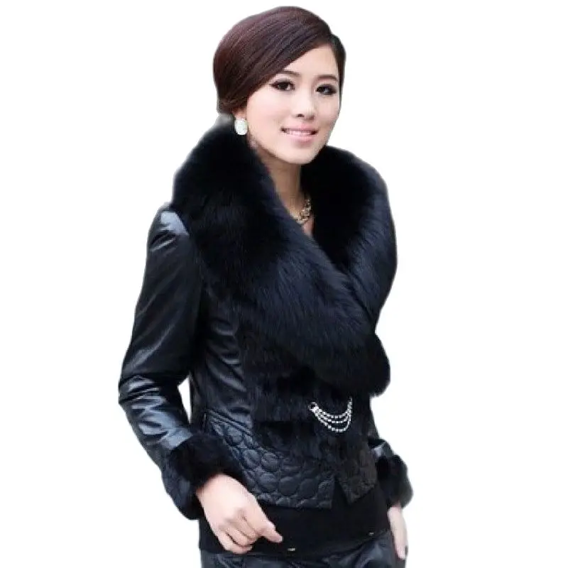 Genuine Leather Coat Women's Short Slim Fitting Mink Leather Jacket With Oversized Fox Fur Collar And High-Quality streetwear
Genuine Leather Coat Women's Short Slim Fitting Mink Leather Jacket With Oversized Fox Fur Collar And High-Quality streetwear