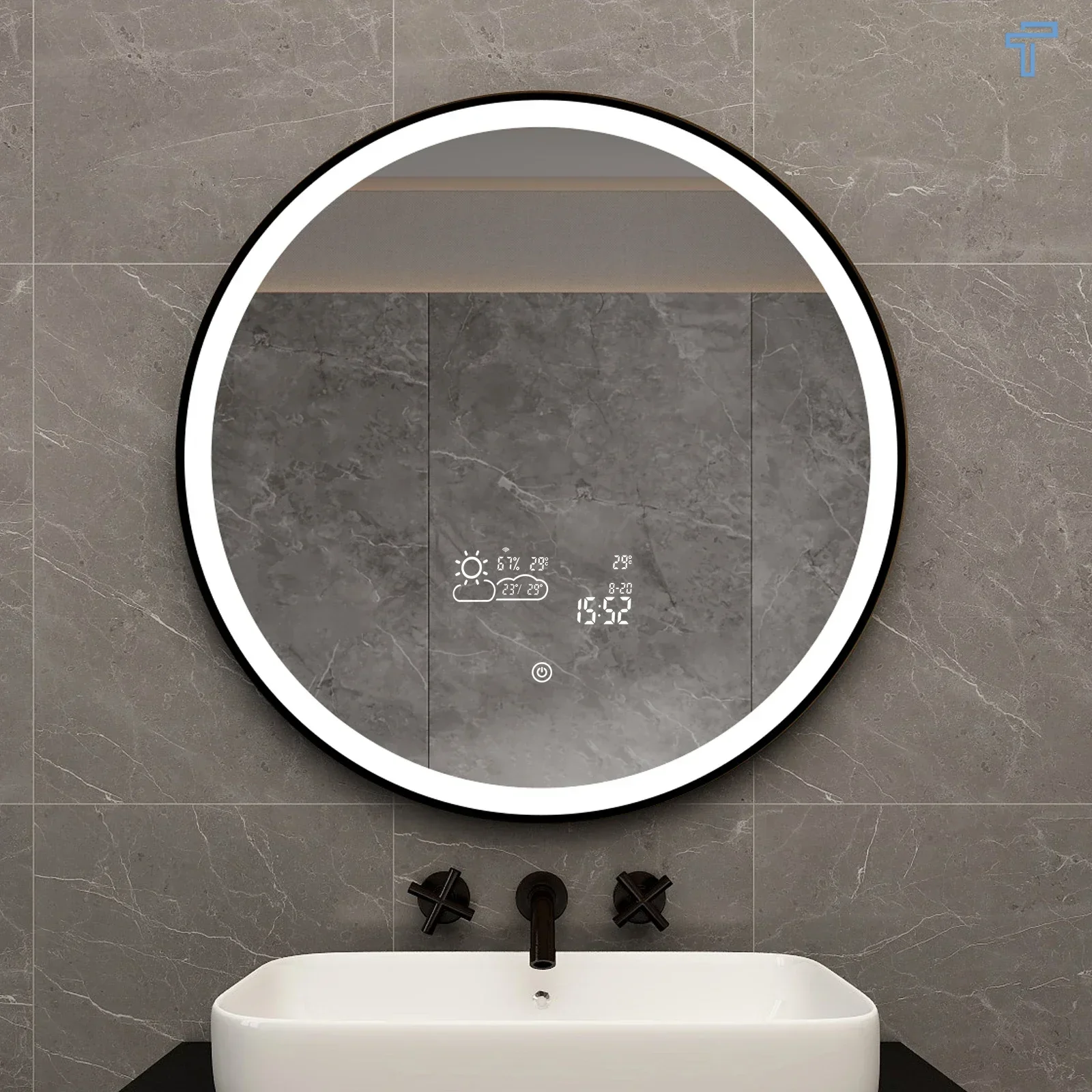Wall mounted Smart mirror led Light defogging bath led mirror heater bathroom heater
Wall mounted Smart mirror led Light defogging bath led mirror heater bathroom heater
