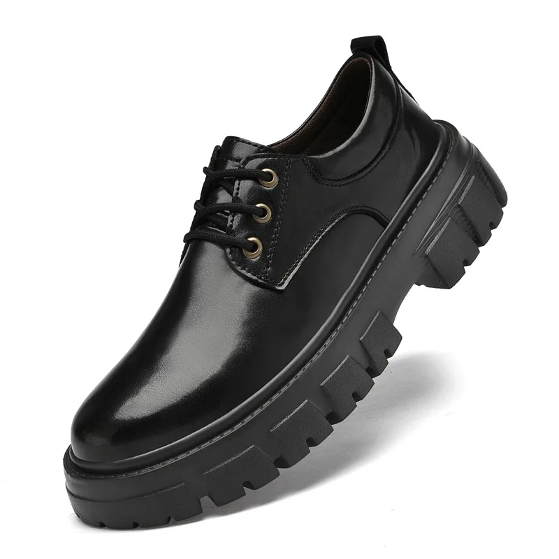 Spring New Men's Thick-soled Low-top Work Boots, Anti-slip and Durable, Versatile and Stylish, Heightening Casual Leather Shoes
Spring New Men's Thick-soled Low-top Work Boots, Anti-slip and Durable, Versatile and Stylish, Heightening Casual Leather Shoes