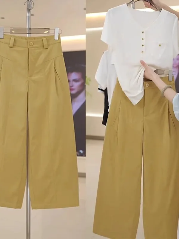 Хлопковые широкие брюки, женские летние тонкие эластичные брюки с высокой талией, весемнадцать маленьких размеров, повседневные брюки прямого кроя
Хлопковые широкие брюки, женские летние тонкие эластичные брюки с высокой талией, весемнадцать маленьких размеров, повседневные брюки прямого кроя