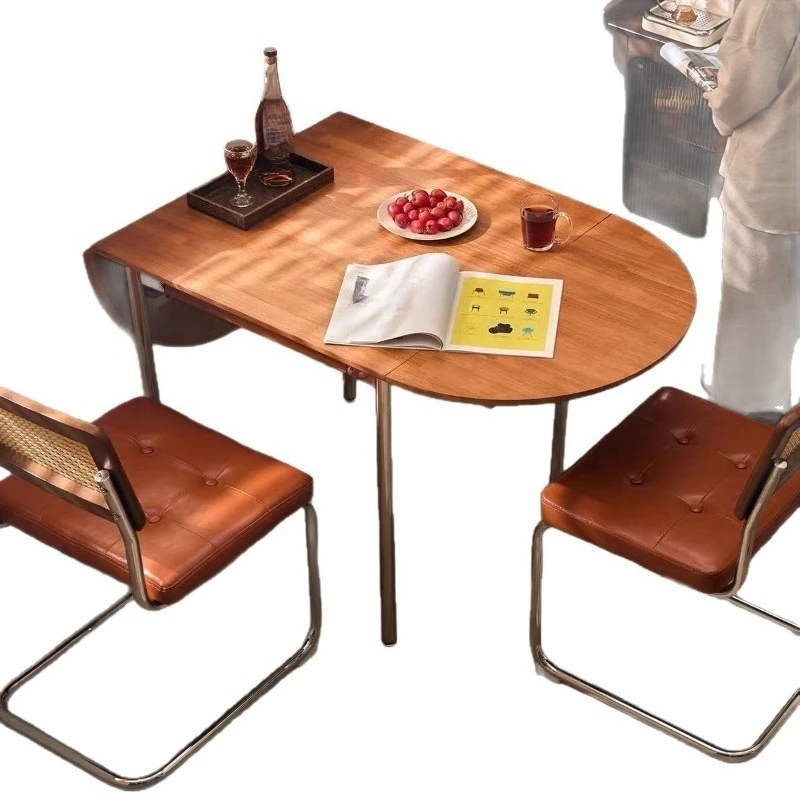 Solid wood household living room table small apartment room oval table and chair combination
Solid wood household living room table small apartment room oval table and chair combination