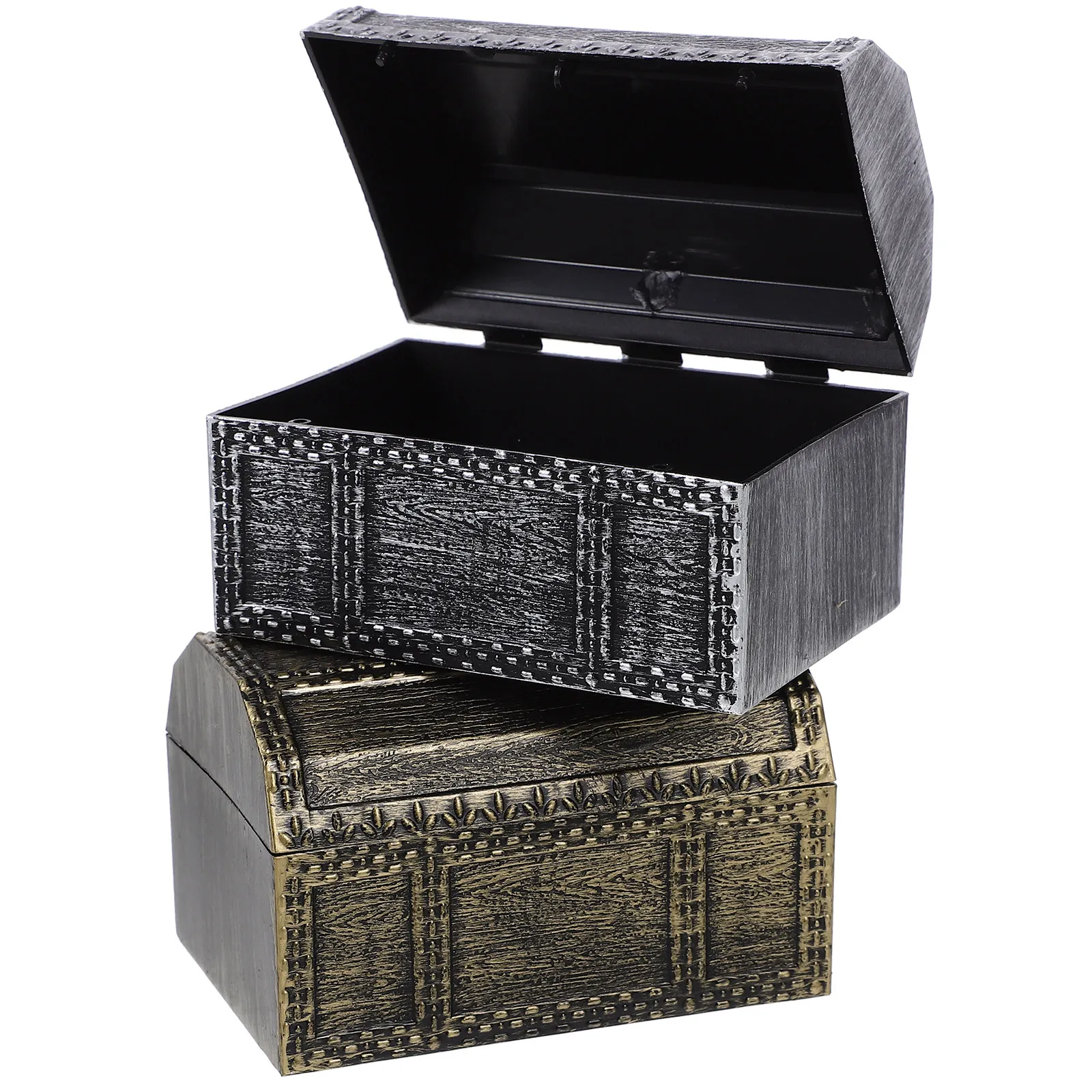 2Pcs Vintage Plastic Treasure Chest Jewelry Box Retro Decorative Storage Case for Travel Home Display Photo Prop Lightweight
2Pcs Vintage Plastic Treasure Chest Jewelry Box Retro Decorative Storage Case for Travel Home Display Photo Prop Lightweight