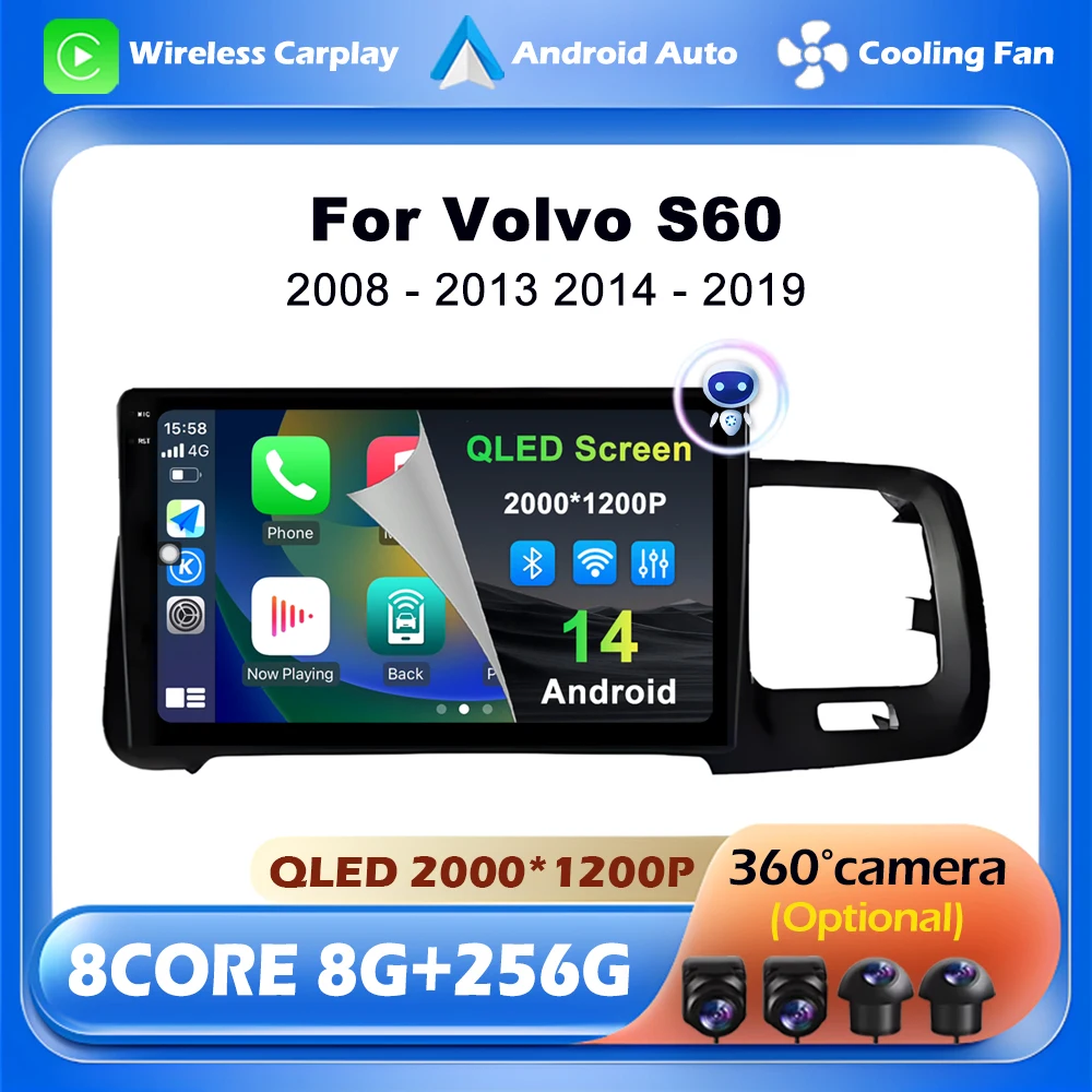 Car Radio Multimedia Player For Volvo S60 V60 2008 - 2013 2014 - 2019 Android14 Wireless CarPlay Navigation GPS Autoradio Stereo
Car Radio Multimedia Player For Volvo S60 V60 2008 - 2013 2014 - 2019 Android14 Wireless CarPlay Navigation GPS Autoradio Stereo