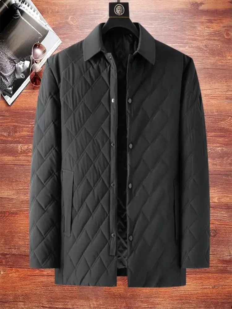 Men's Mid-Length Thin Cotton Jacket Loose down Collar Coat Casual Business Style Polyester Fiber Fill Warm Thickened Button C...
Men's Mid-Length Thin Cotton Jacket Loose down Collar Coat Casual Business Style Polyester Fiber Fill Warm Thickened Button C...