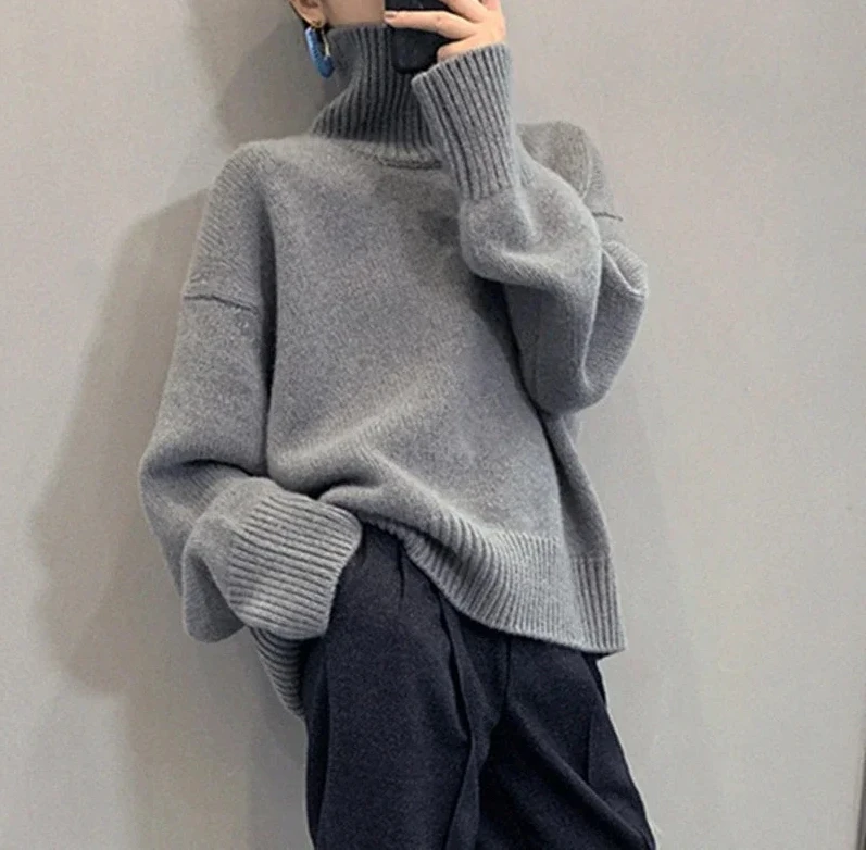 Женский свитер с высоким воротом и длинными рукавами, однотонный, серый, хаки, вязаный, для женщин, осенний, трикотаж
Женский свитер с высоким воротом и длинными рукавами, однотонный, серый, хаки, вязаный, для женщин, осенний, трикотаж