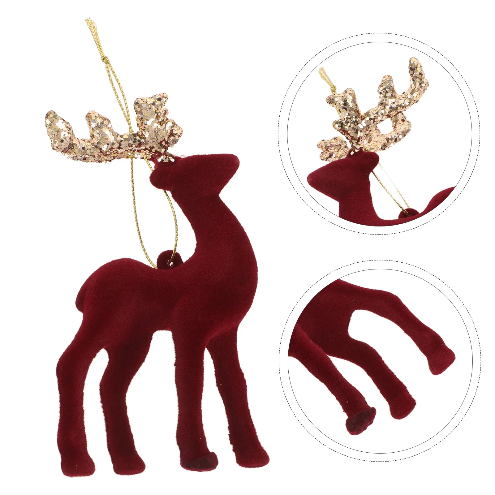 Festive Christmas Tree Deer Pendant Glittering Flocked Reindeer Hanging Decoration for Holiday Home Winter Scene Decoration
Festive Christmas Tree Deer Pendant Glittering Flocked Reindeer Hanging Decoration for Holiday Home Winter Scene Decoration