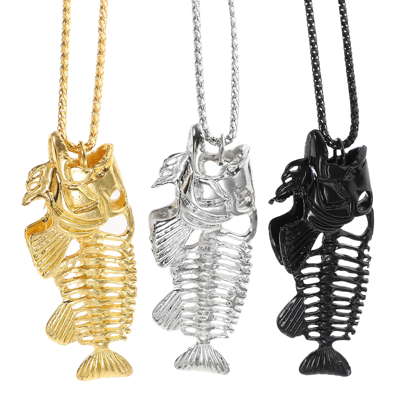 3pcs Bone Alloy Necklace Gold Fish Bone Necklace Stainless Steel Surfer Chain Gifts Valentine Christmas Present
3pcs Bone Alloy Necklace Gold Fish Bone Necklace Stainless Steel Surfer Chain Gifts Valentine Christmas Present