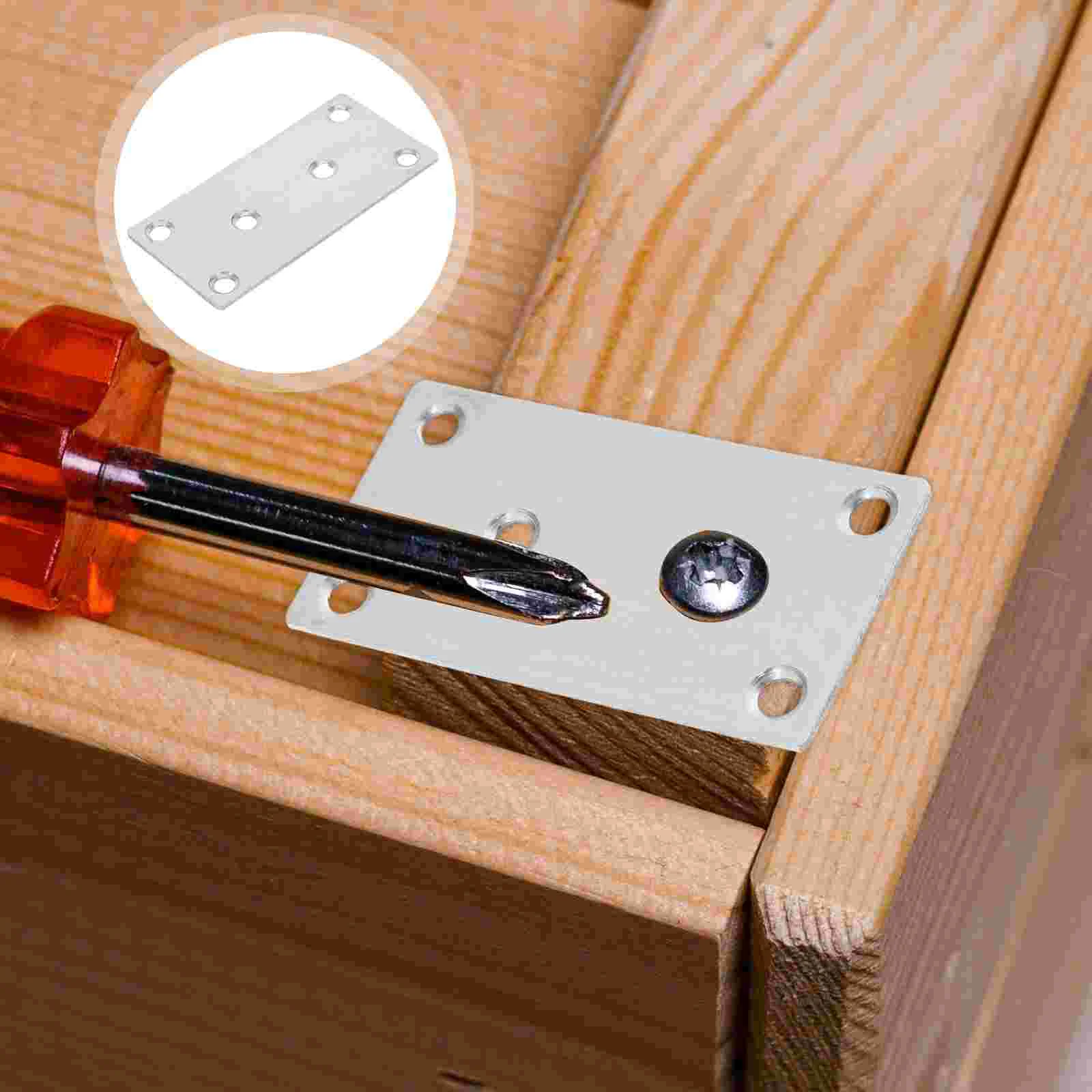 10 Pcs Metal Flat Brackets Heavy Duty Stainless Steel Wall Plate Furniture Connectors Straight Brace For Wood Repair
10 Pcs Metal Flat Brackets Heavy Duty Stainless Steel Wall Plate Furniture Connectors Straight Brace For Wood Repair