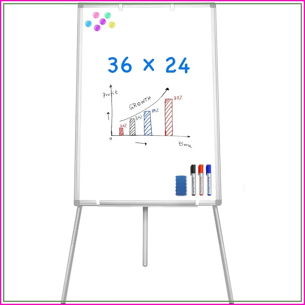 Portable Magnetic Dry Erase Easel 36x24, Adjustable Tripod Whiteboard for Office & Home
Portable Magnetic Dry Erase Easel 36x24, Adjustable Tripod Whiteboard for Office & Home
