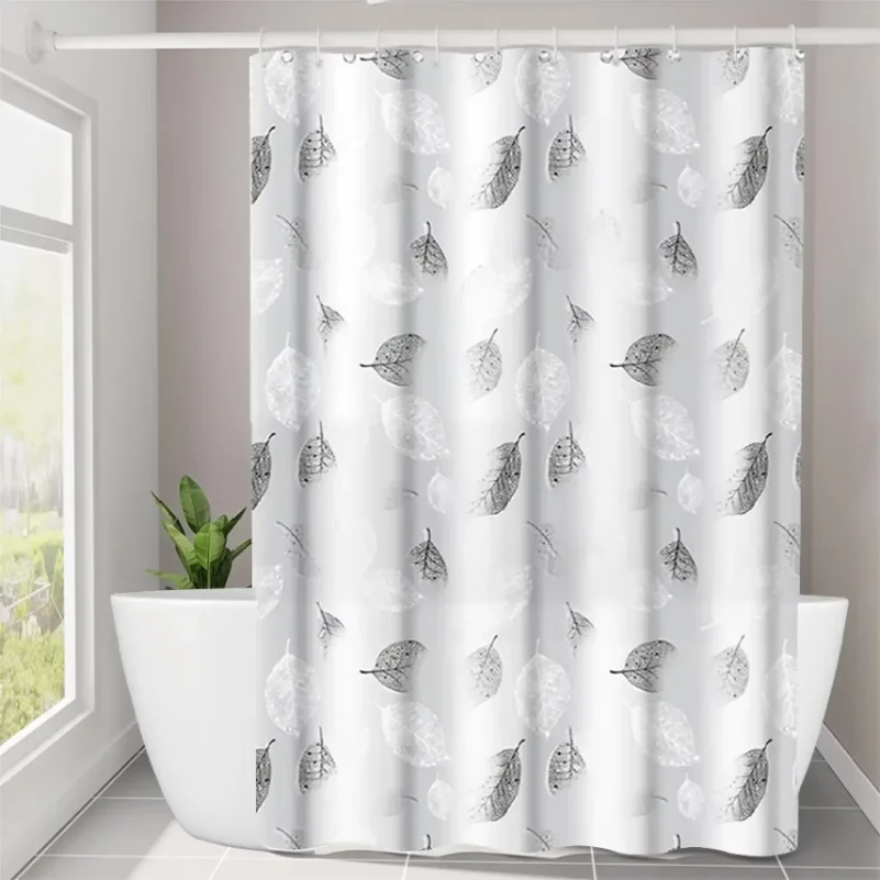 1pc Leaf Pattern Plastic Shower Curtain, Lightweight Bath Curtain Liner with Plastic Hooks, Transparent Curtain, Bathroom Decor
1pc Leaf Pattern Plastic Shower Curtain, Lightweight Bath Curtain Liner with Plastic Hooks, Transparent Curtain, Bathroom Decor