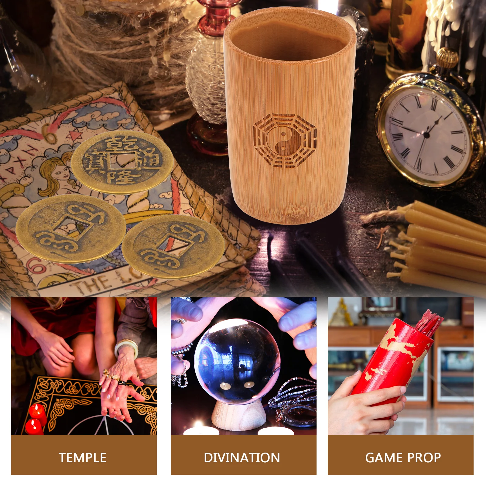 1 комплект, 1 комплект китайского гадания с медными монетами, ведро для гадания, игровой горшок для храма, магазина гадания, набор бамбуковых монет 
1 комплект, 1 комплект китайского гадания с медными монетами, ведро для гадания, игровой горшок для храма, магазина гадания, набор бамбуковых монет